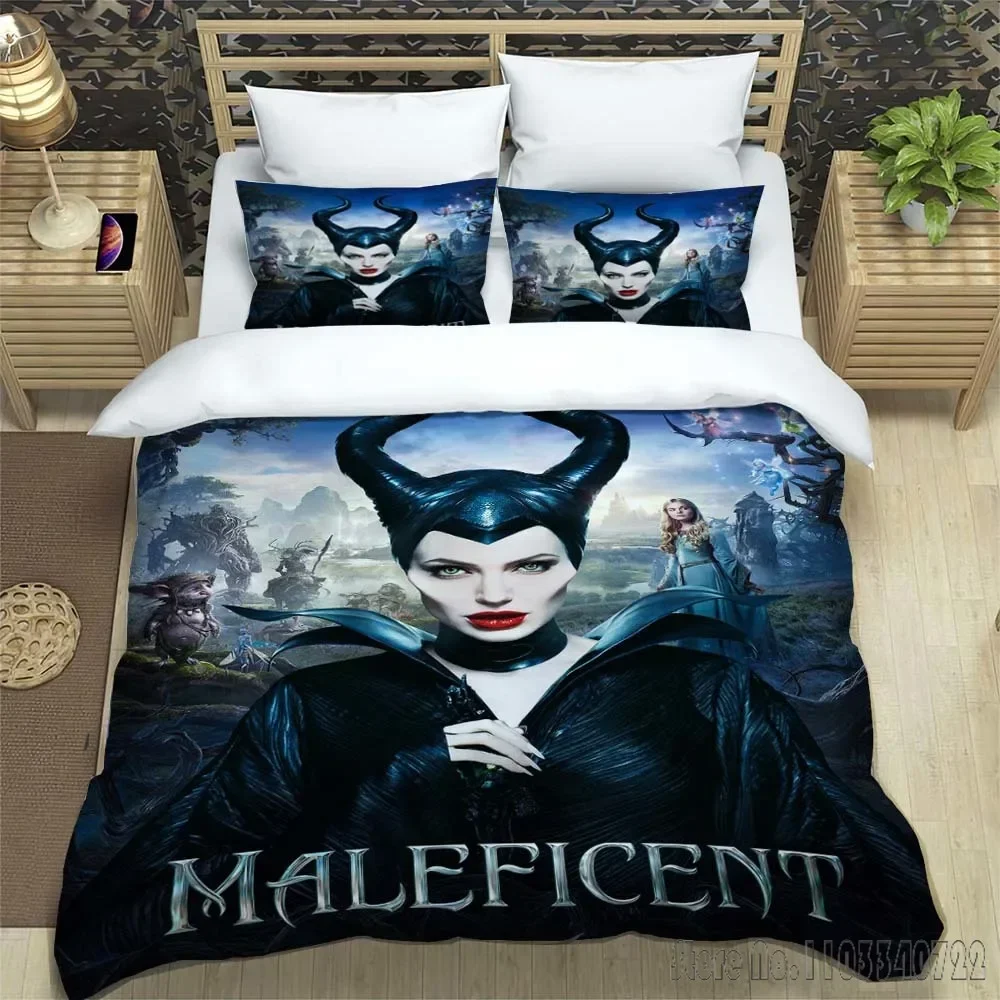 Disney Maleficent Pattern Love Child Duvet Cover Set HD Comforter Cover for Kids Bedding Sets Bedclothes Bedroom Decor