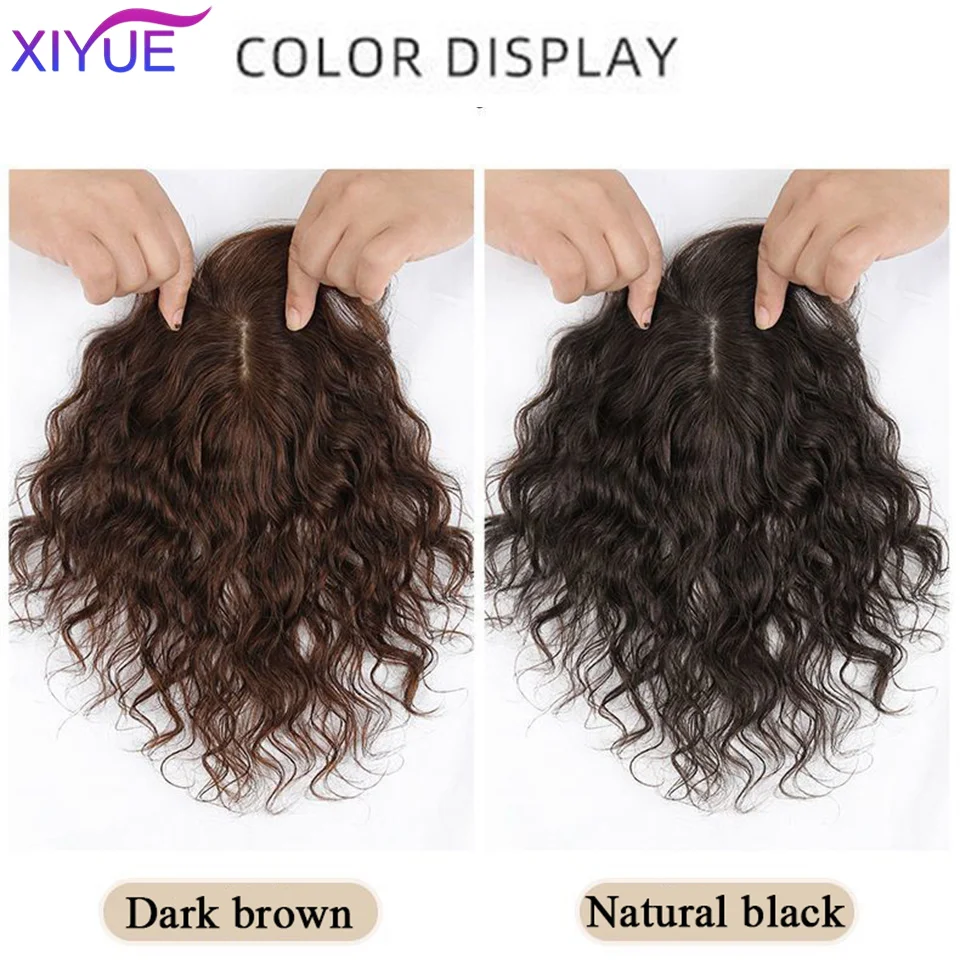 3D Bangs Invisible Seamless Head Hair Water Ripple Hair Air Bangs Head Overhead Natural Invisible Replacement Cover White Hair