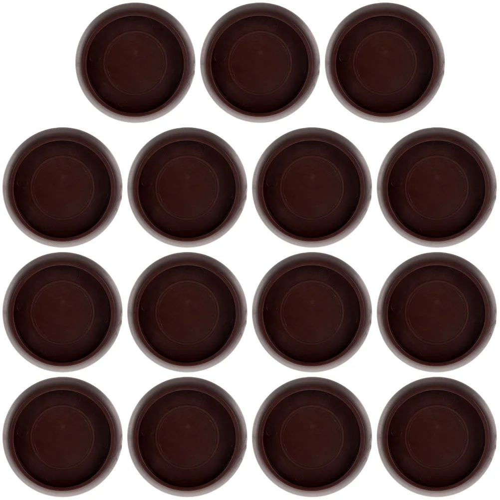15Pcs Furniture Coaster Round Plastic Caster Pads Chair Stoppers Floor Protectors Non-Slip Durable Furniture Coasters