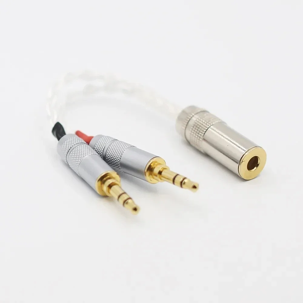 Cable adaptador de Audio Hifi, chapado en plata, macho de 2x3,5mm a hembra equilibrada de 4,4mm, para REPRODUCTOR DE Pono de PHA-3, 1 unidad