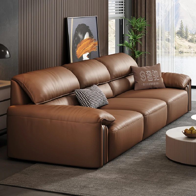 

Leather Living Room Sofas Comfortable Luxury Modern Lounge Recliner Floor Lazy Sofa Office Sofas Para El Hogar Home Furniture