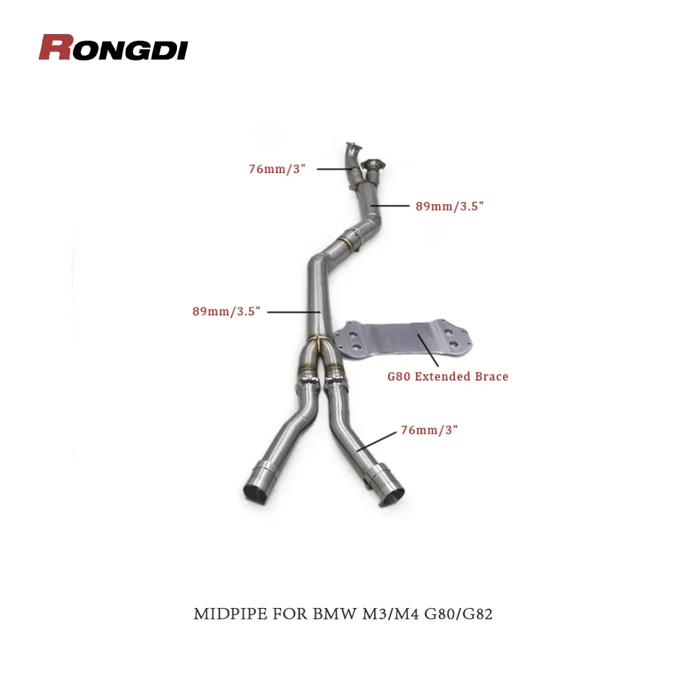 

Modification High Quality Exhaust 2.75" Equal Length Midpipe for S55 F80 M3 F82 M4 3.0T Performance Exhaust Mid Pipe