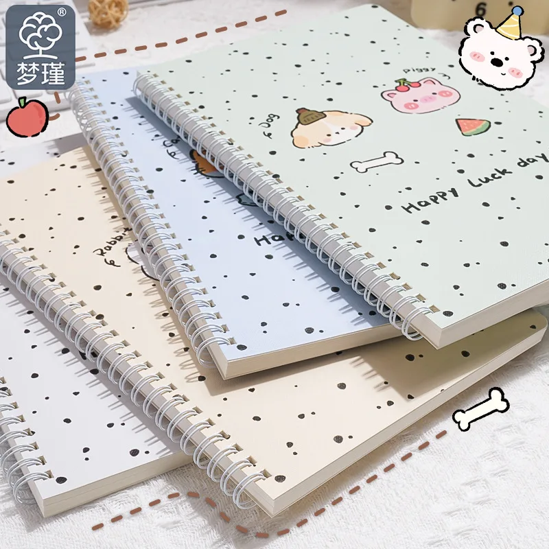 Estudante dos desenhos animados especial de alto valor bonito animal espiral estudante bobina diário a5 fichário kawaii caderno b5 forrado nota livro