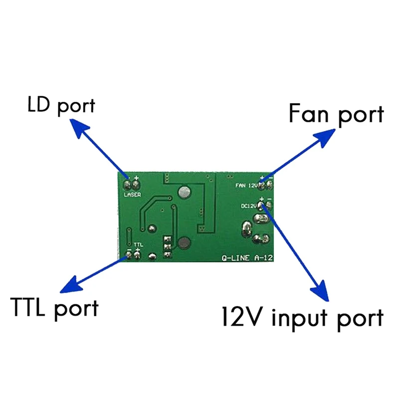 Circuito de corrente constante, Módulo de Modulação TTL, Violeta verde azul, 12V Step-Down, 1W, 1.6W, 3W445, 405, 520Nm