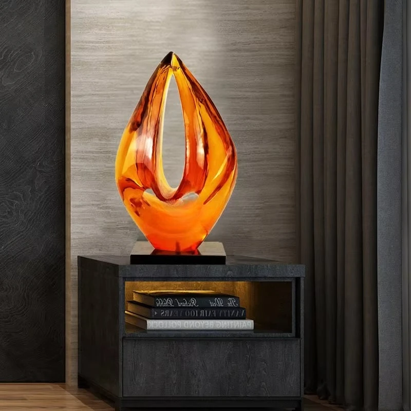 LMM1  hotel lobby clubhouse transparent abstract sculpture floor ornament home entrance ornament high sense