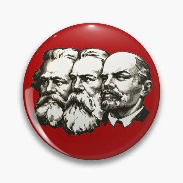 Marx Engels And Lenin  Soft Button Pin Funny Cute Women Decor Clothes Badge Cartoon Fashion Collar Jewelry Brooch Lapel Pin