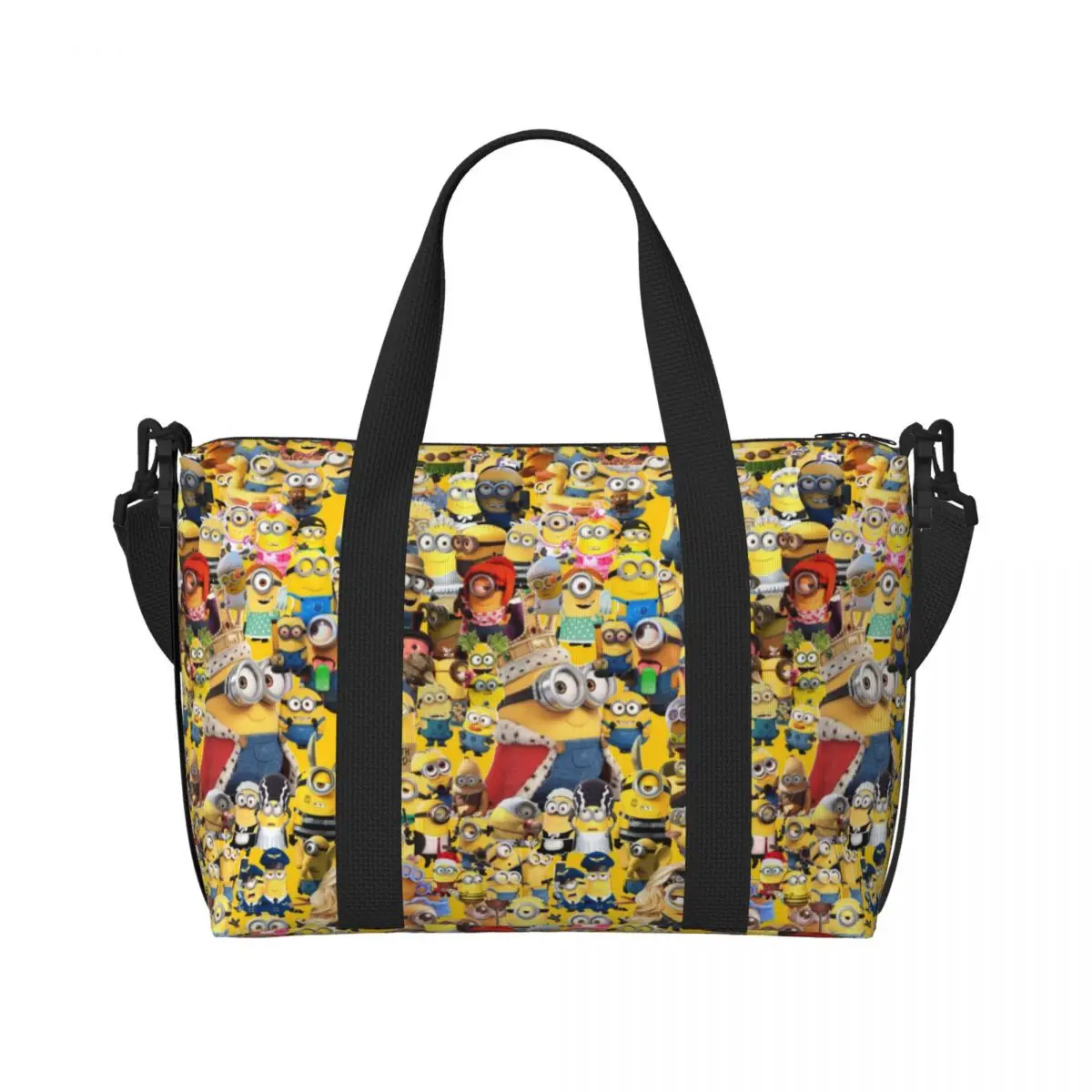 Custom Large M-Minions   Anime Wallpaper Tote Bag Women Shoulder Shopping Beach Gym Travel Bag