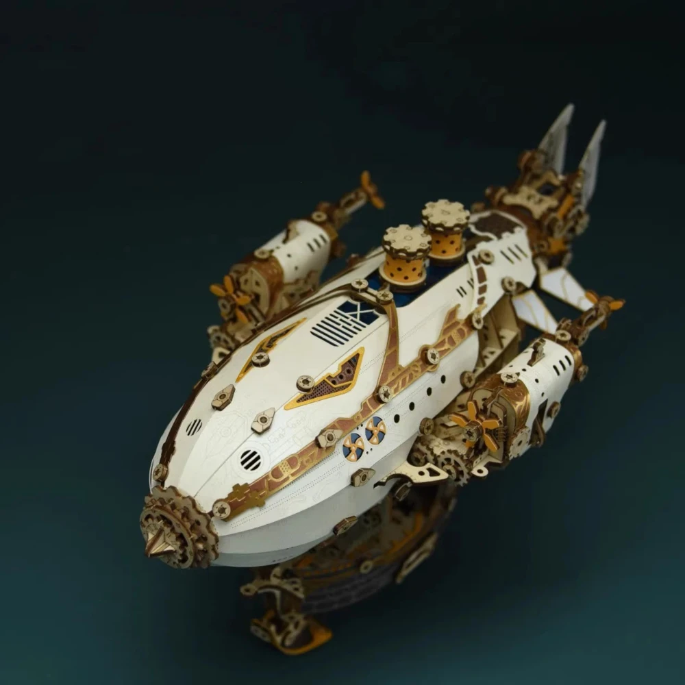 3D Puzzle DIY Holz Fantasy Luftschiff Modell Kits LED Lichter Desktop Dekoration Handgemachte Tisch Ornament Erwachsene Kinder Geburtstag Geschenke