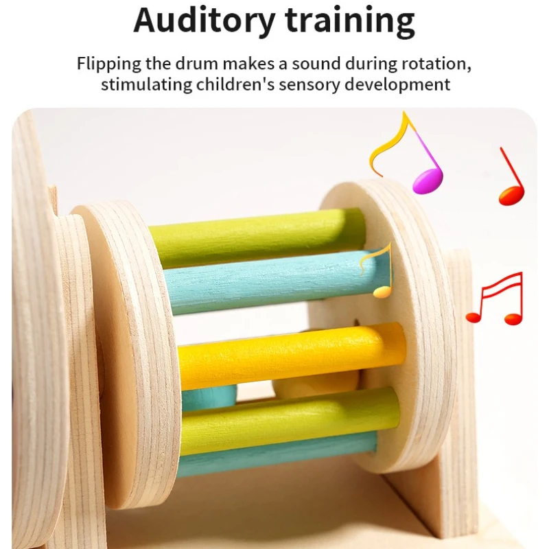 Tambour Textile roulant, jouet pour bébé, reconnaissance des couleurs, Coordination œil-main, jouet sensoriel Montessori, éducation de la petite enfance
