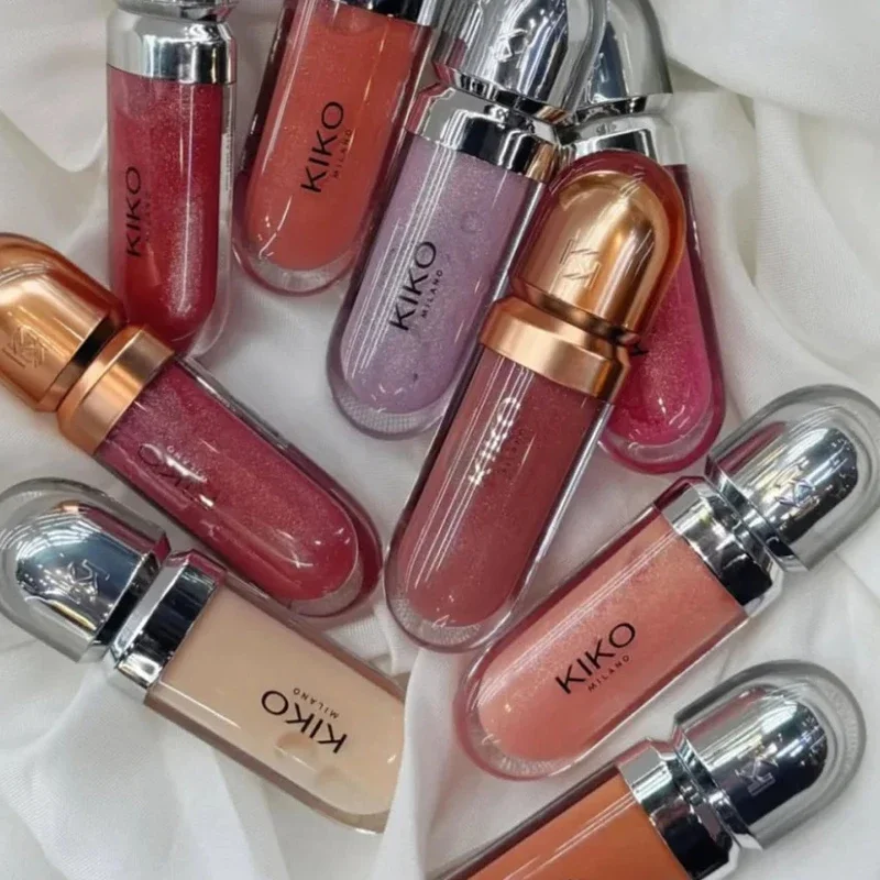 Lucidalabbra Liquido 3D Kiko, Rossetto Trasparente Effetto Specchio, Nutriente e Lucido, Labbra Pieno Volume, Non Sbiadisce, Tonalità Tè al Latte e Pasta di Fagioli