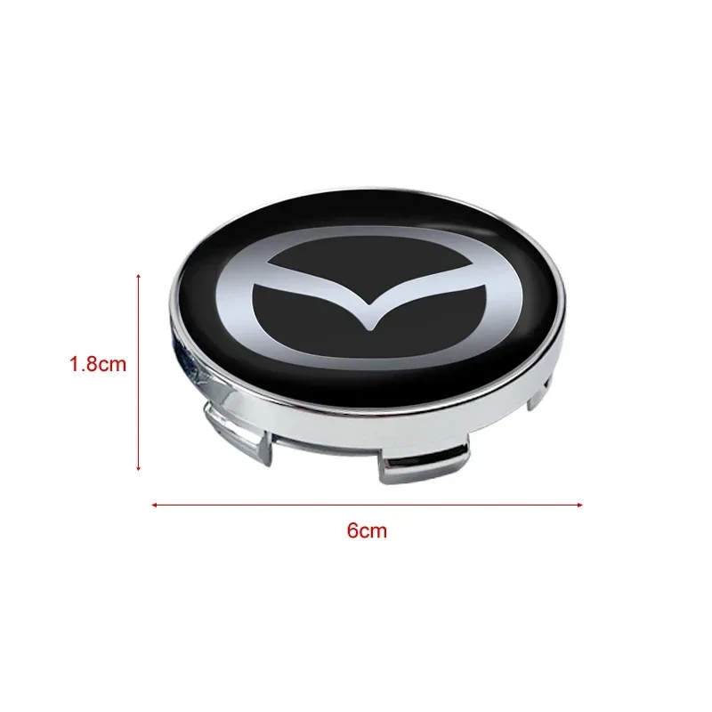 4pcs 60mm Auto Wheel Center Hub Tyre Vehicles Caps Cover Rim Sticker Badge For Mazda 3 6 Atenza Axela Demio CX3 CX5 MP MS RX8 MS