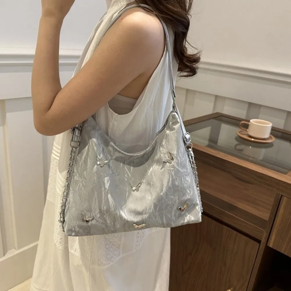 Casual Multifunctional Butterfly Shoulder Bag Y2K Shopping Bag Large Capacity Handbag Mommy Bag Underarm Bag PU Backpack Travel