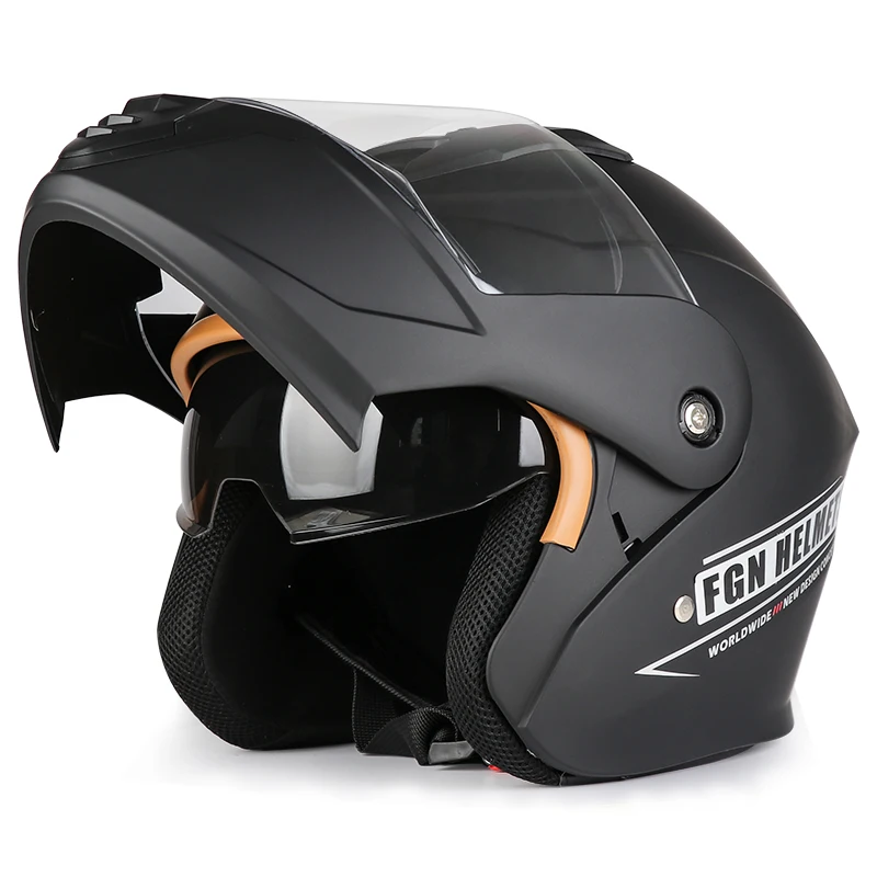 

VGV One Size 54~63cm HC New motorcycle helmet full face racing helmet with double sun visor women man flip up double lens DOT