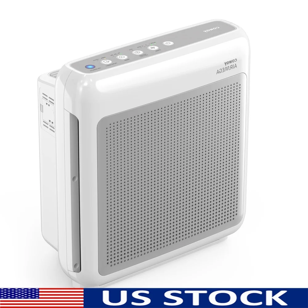 

Очиститель воздуха True HEPA, 4-ступенчатая система фильтрации, 361 кв. футов, комната с датчиком загрязнения, таймер, энергоэффективная, тихая работа