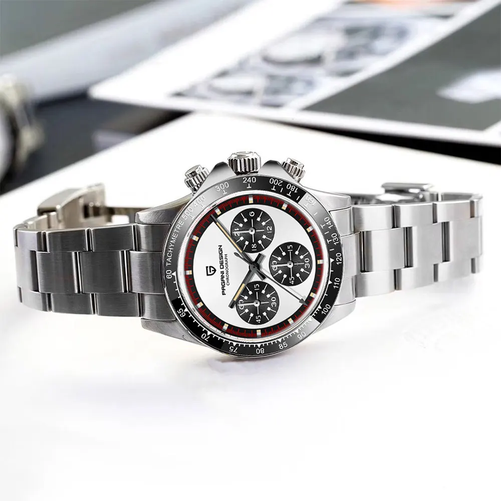 

PAGANI DESIGN Mens Quartz Watch VK63 Movement Man Fashion Chronograph Sapphire Glass Watches for Men 40mm Sports Wristwatch Gift