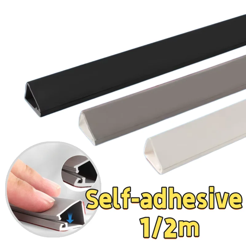 1PC 1/2m Floor Cable Protector Wire Cover Floor Cord Cover For Office Home PVC Soft Ground Insulated Wire Duct Electrical