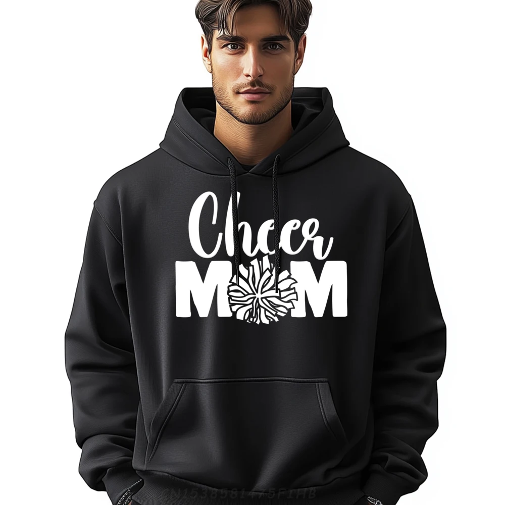 

Outdoorfunny Long Sleeve Hoodies Christmas Cute Crewneck Hoodies Men's Hoodies Cheer Mom Cheerleading Mother Of