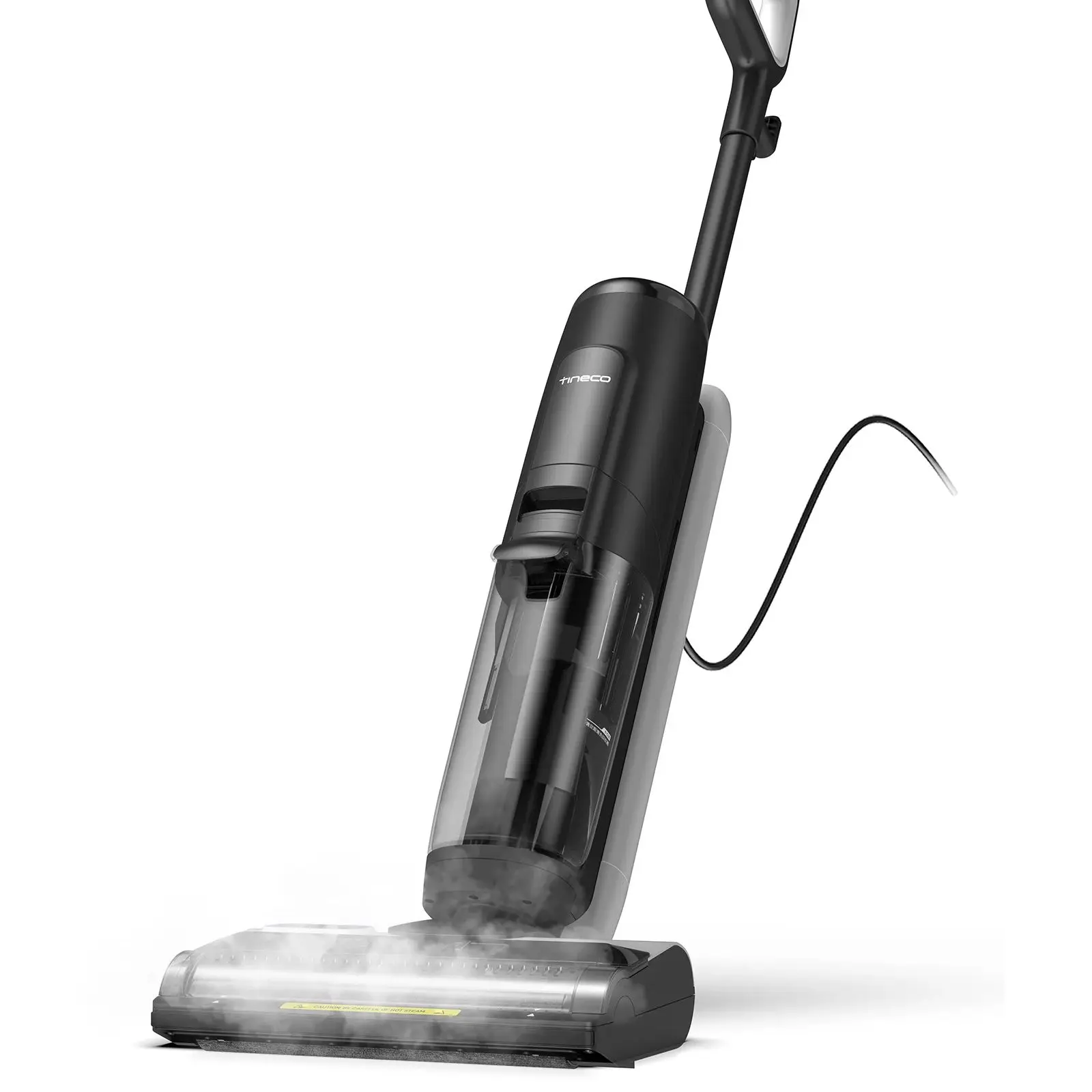 Tineco iFLOOR 5 steam Aspirateur sec et humide à vapeur tout-en-un, vadrouille à vapeur, nettoyeur de sol en bois dur, idéal pour les maladies collants, 248 ℉ Vapeur haute température