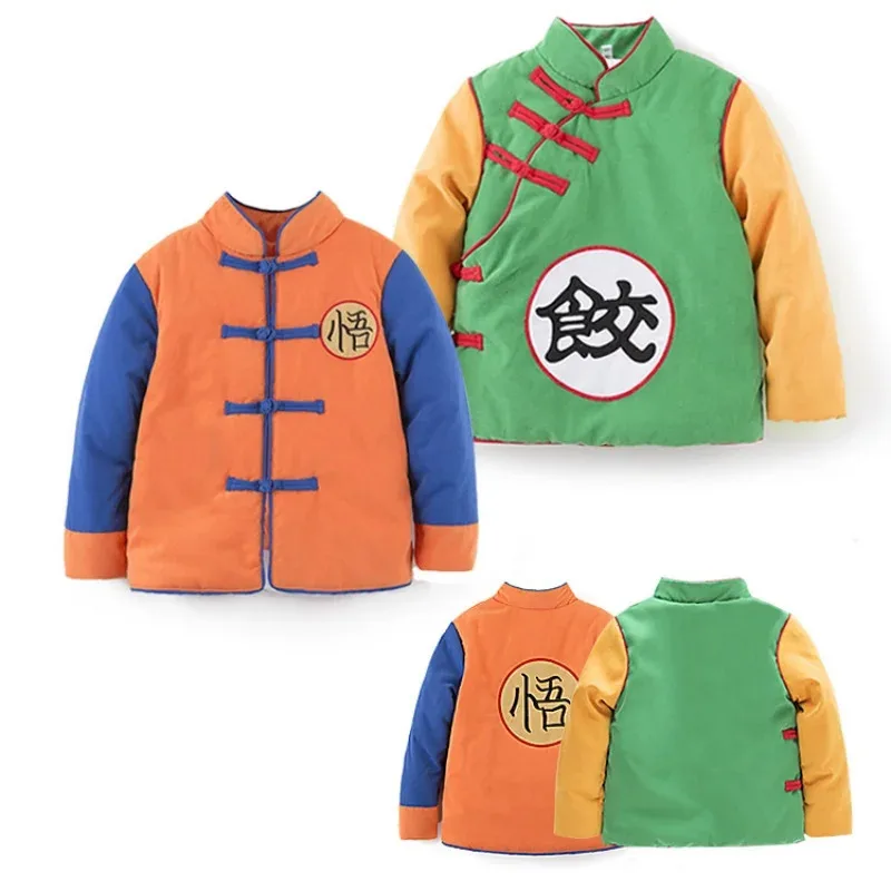 

Anime Japanese Son Goku Cosplay Kids Thickened Cotton Jacket Cartoon Kakarotto Child Warm Coat Winter Overcoat Cosplay