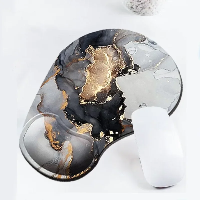 สแกนดิเนเวียนสไตล์เรียบง่ายแผ่นรองเมาส์ตามหลักสรีรศาสตร์พร้อมที่วางข้อมือที่วางข้อมือแผ่นยางกันลื่นมือโต๊ะแผ่นมือข้อมือสนับสนุน