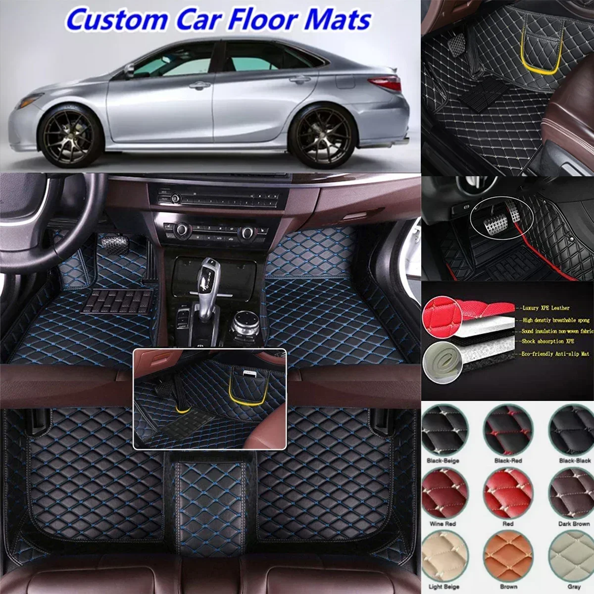 

For Landrover Range Rover Auto Custom Car Floor Mats Carpets Foot Floor Liners Accessorie