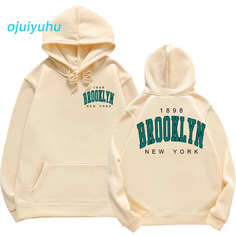 Y2k 2024 New in 1898 Brooklyn New York Printed WOMEN Hoody Crewneck Clothing Fashion Oversize Sweatshirt Fashio Hoodie Female