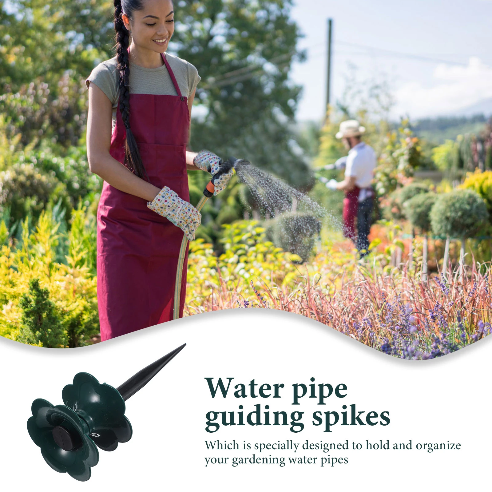 

2pcs PVC Hose Guide Stakes Watering Pipe Wheel Garden Guides Support Durable Reusable Gardening Supplies Lawn Hose Holder