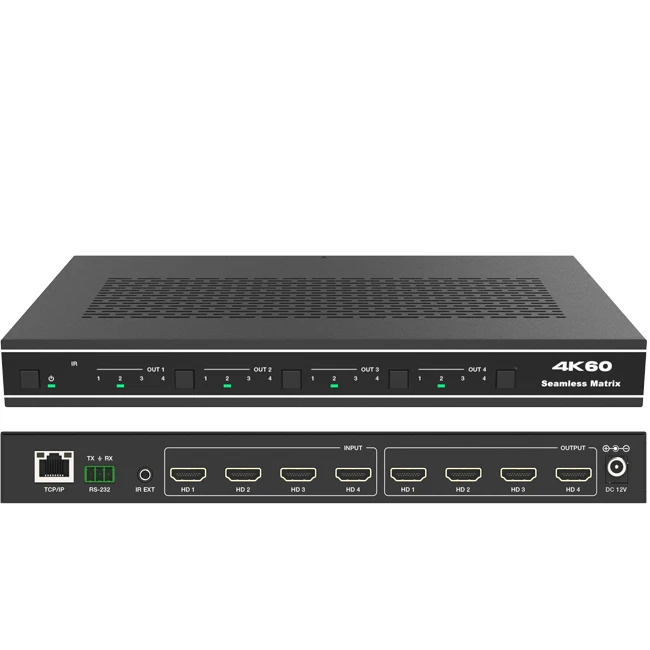 4K60Hz HDMI  4x4 Matrix Loop HDCP2.2 IR/RS232/IP Control Splitters Video Video Splitters Converters