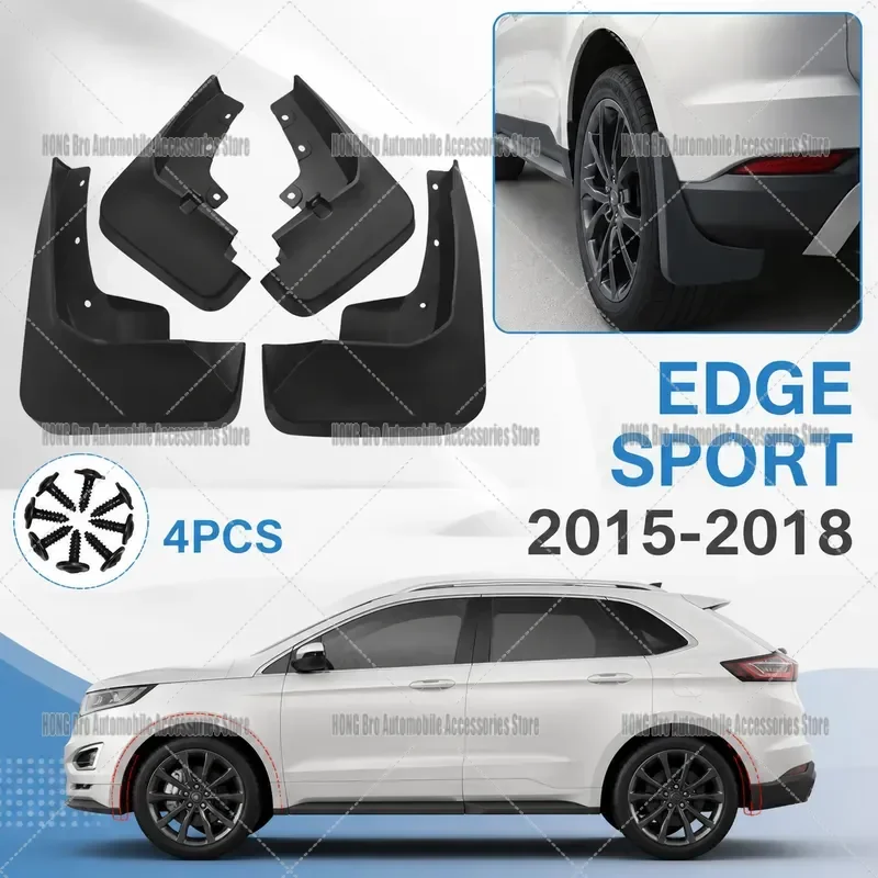 For Ford Edge Sport 2015-2018 Front Rear Fender Flares Leather Wheel Arch Trim Auto Body Kit Accessories Exterior Decor