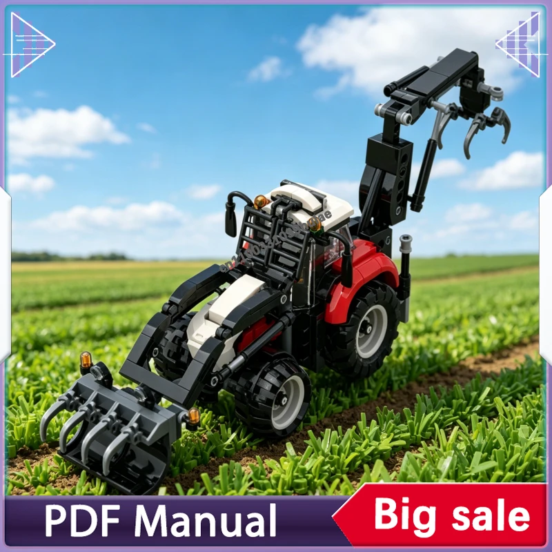 

Jungle Working Forest Tractor MOC Building Blocks Simulation Agricultural Logging Vehicle Assembly Kit Classic Vehicle Model