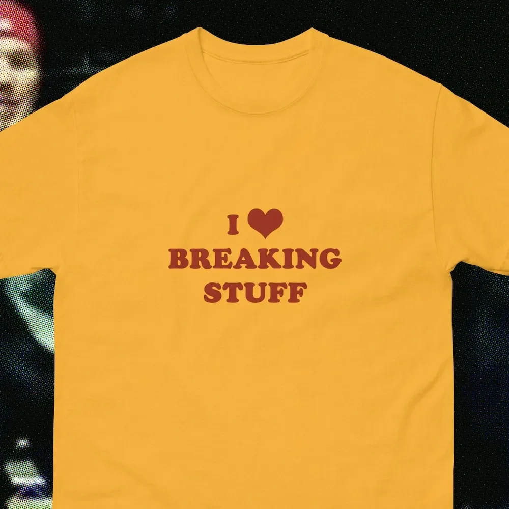 Limp Bizkit Shirt Band Tee Break Stuff I Love Breaking Fred Durst Nookie Just One Of Those Days Oddly Specific Saying Y2K