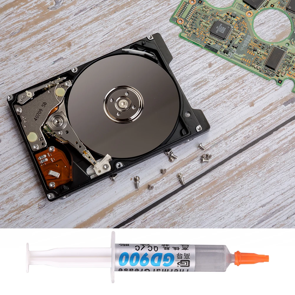 GD900 Thermal Conductive Grease Net Weight 7 Grams Silicone Thermal Paste Heat Sink Compound for PC/CPU/GPU/LED