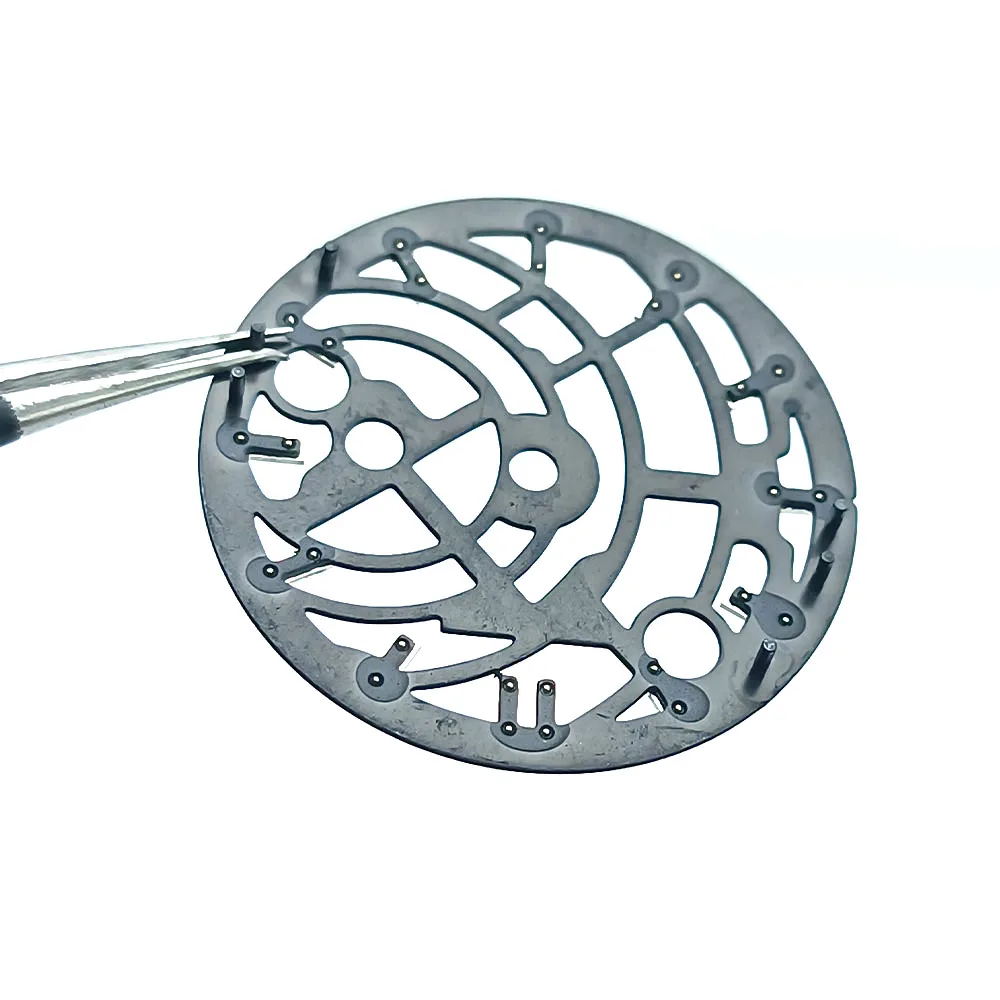 28.5mm 다이얼 홀로우 아웃 다이얼 NH70/NH72 무브먼트 호환 블루-그린 야광 고품질 다이얼 시계 개조 액세서리