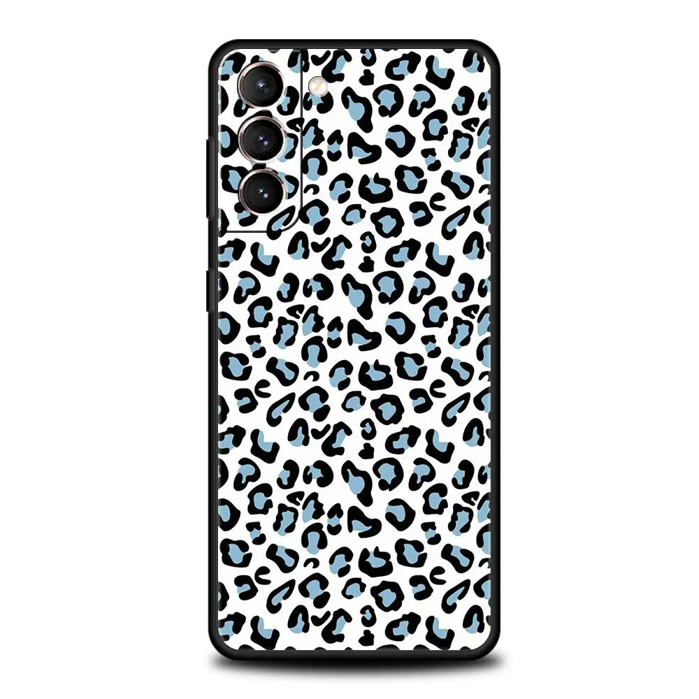Phone Case For Samsung Galaxy S24 S23 S22 Ultra S20 S21 FE 5G S10 S9 Plus S10E S8 S7 Edge Silicone Cover Leopard Cheetah print