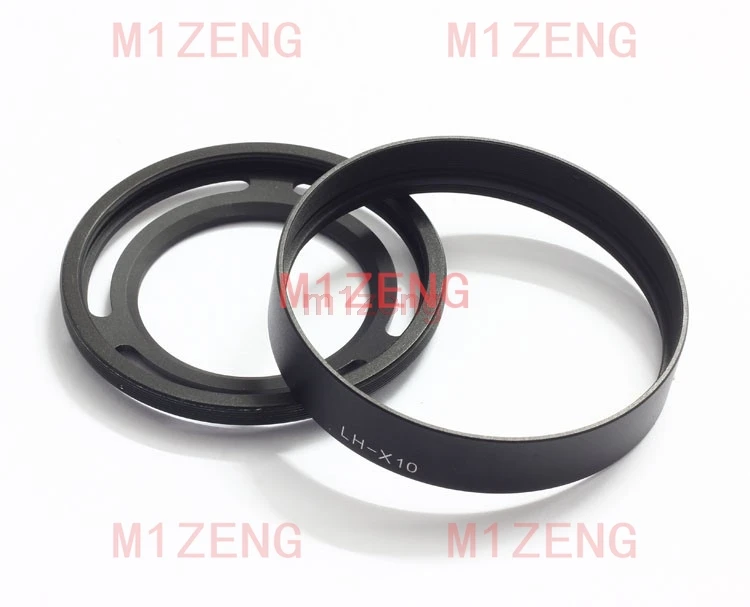 LH-X10 Metal Lens Hood+Filter Adapter Ring+52mm cap For Fujifilm fuji FinePix X10 x20 x30 camera black silver