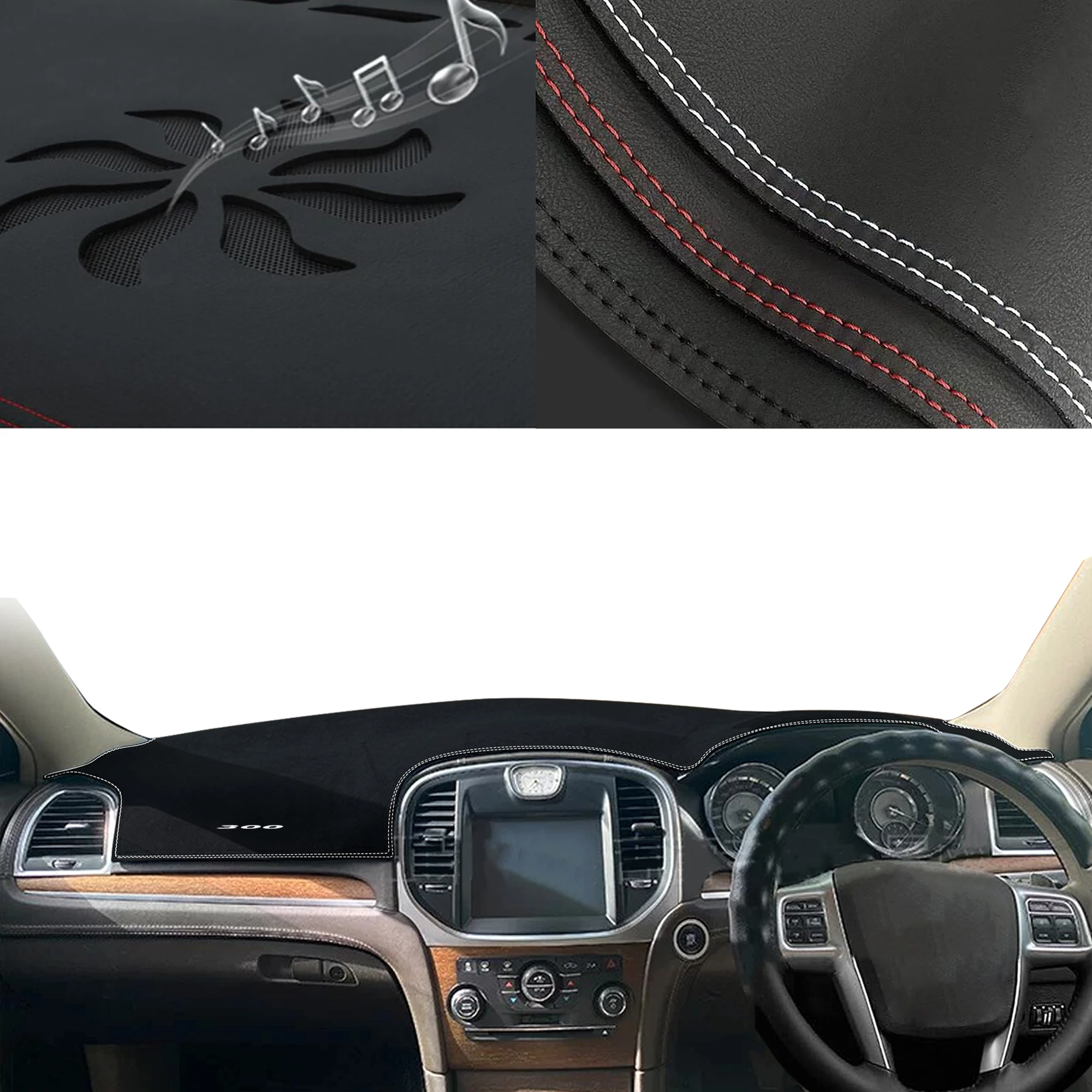 for Chrysler‌ 300C 300 300S SRT Touring Special Customized Dashboard Cover Anti‑Glare Sunshade Pad Dash Mat Interior Accessories