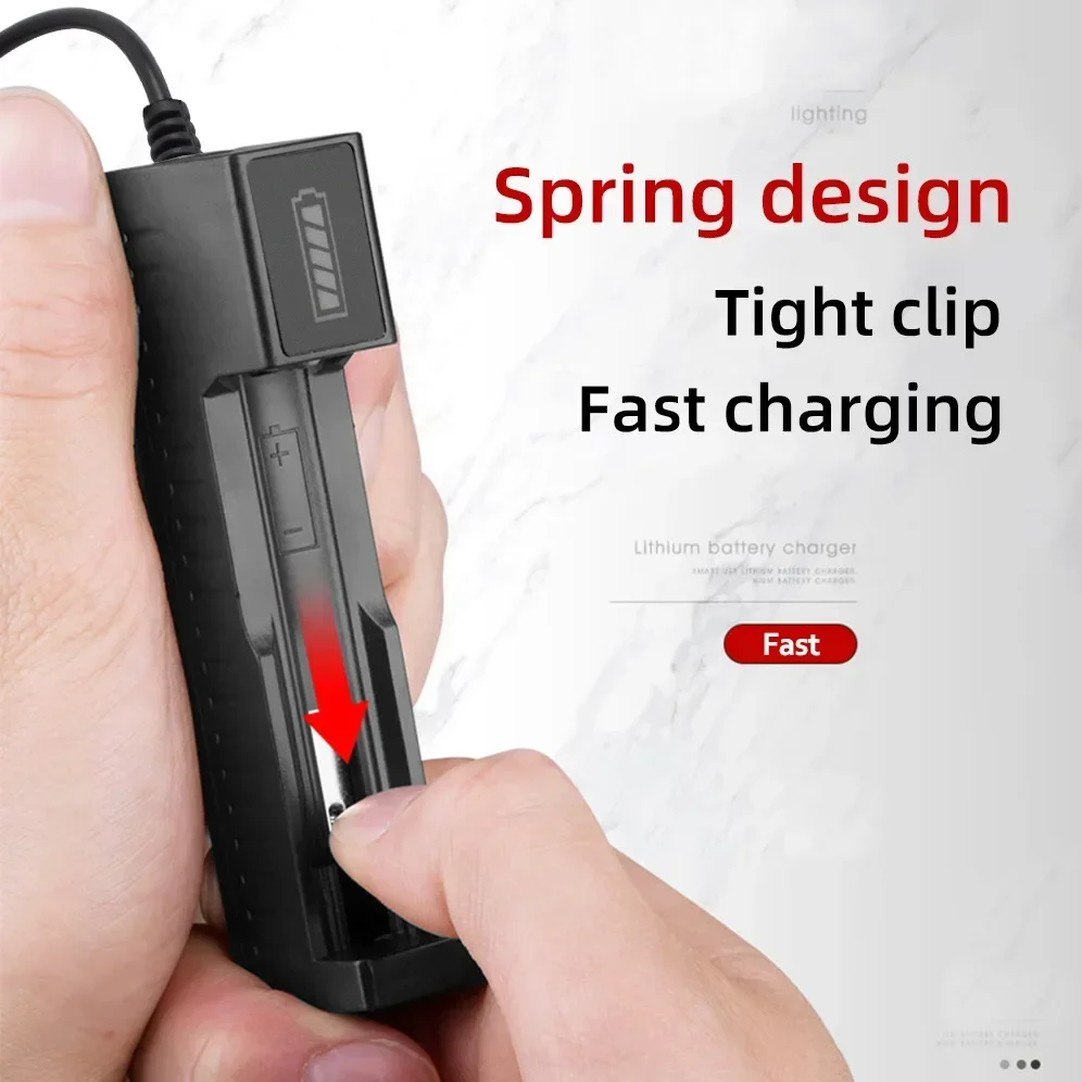 26650 18650 Universal USB Single Slot Charger Highly Reliable Universal USB Lithium Battery Single Slot Charger