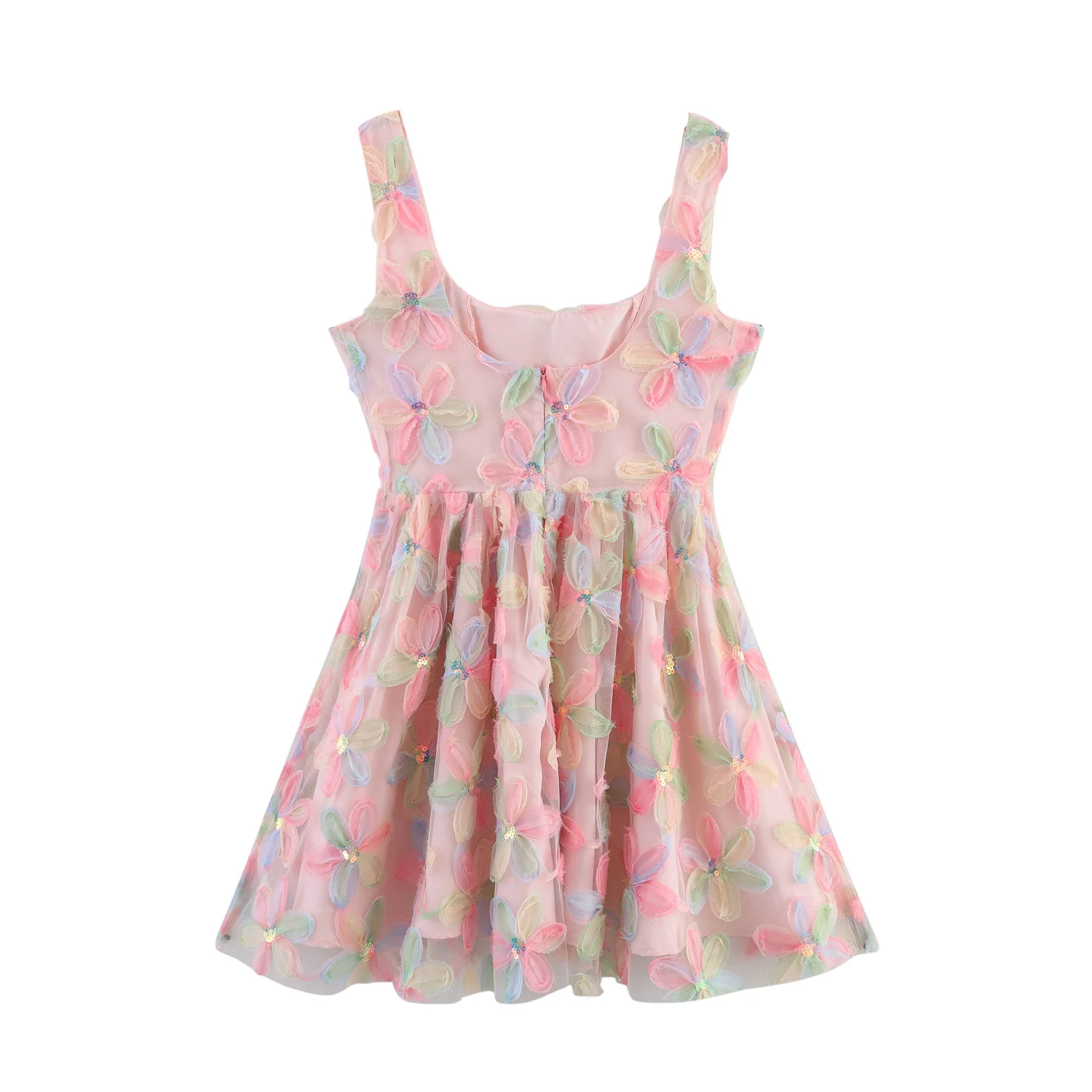 Vestido E JNLEAOG Primavera Novo Estilo F Doce com Cinto Saia em A de Cintura Alta em Fibra de Poliéster Sem Ma...