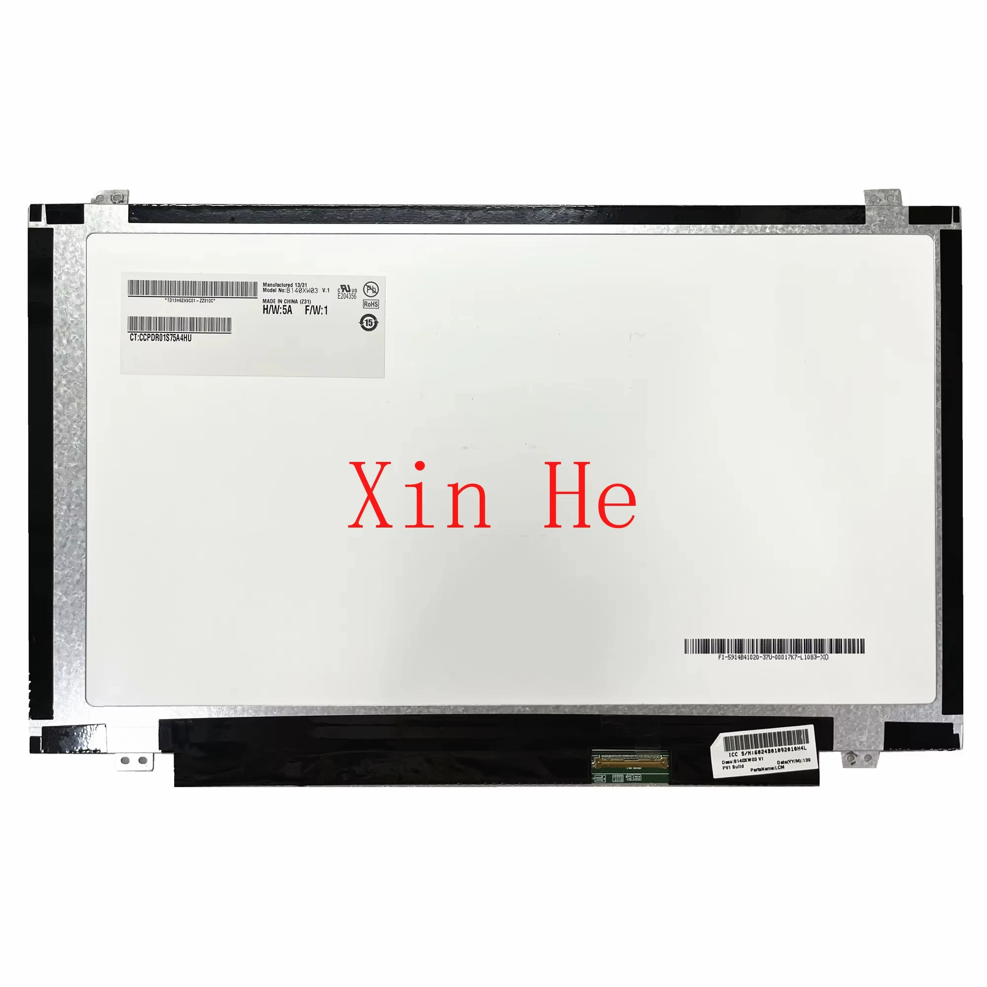 B140XW03 V.1 B140XW03 V.0 B140XW02 V.2 BT140GW03 N140BGE-L31 L41 LTN140AT20 LTN140AT26 14.0'' Laptop LCD Screen LVDS 40 Pins