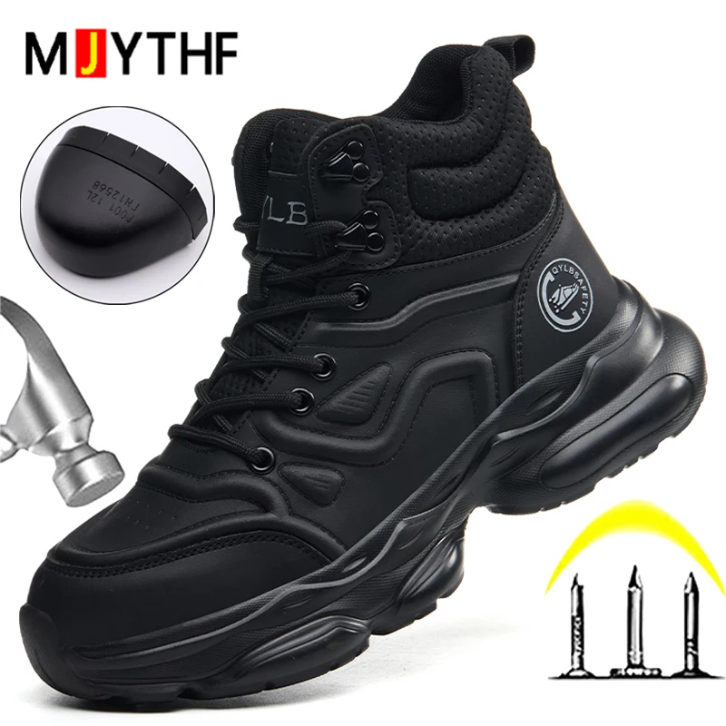

Men Boots Safety Work sneakers Steel toe shoes waterproof Men's safety shoes Puncture-Proof Indestructible shoes Security Boots