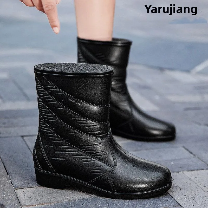 

Women's Mid-Calf Rain Boots Fashionable Waterproof Slip-Resistant Wear-Resistant EVA Material for Working And Daily Use