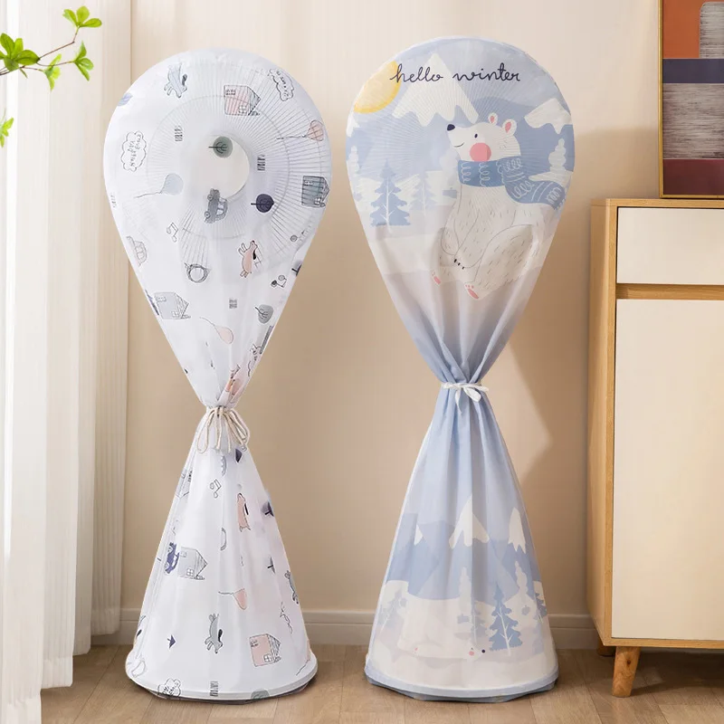 

Floor Fan Cover Washable Waterproof Dustproof Standing Round Electric Fan Protective Cover Household Universal Storage Cover