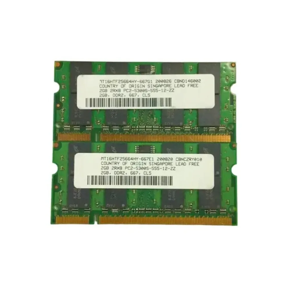 2GB DDR2 RAM Memory 667Mhz PC2 5300 Laptop Ram Memoria 1.8V Used Item