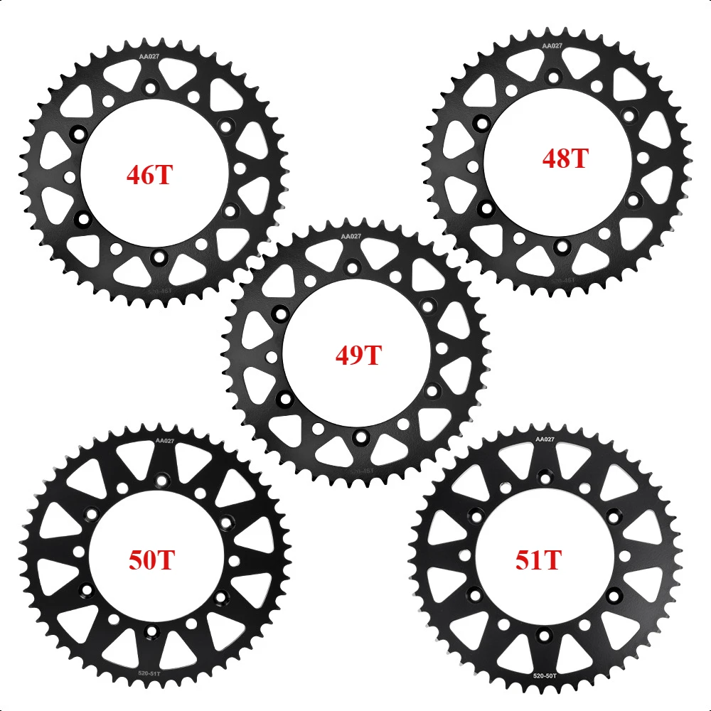 525 46T 48T 49T 50T 51T Rear Sprocket Gear Wheel for Yamaha FZ6R XJ6 YZ125 TT-R230 WR250 YZ250 YZ400 WR400F YZ426 WR450 YZ450