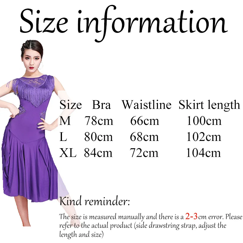 Latin Dance Skirt Fashionable and Elegant Fringe Sleeveless Slim Fit Adult Training Performance Wearing Dresses Normally