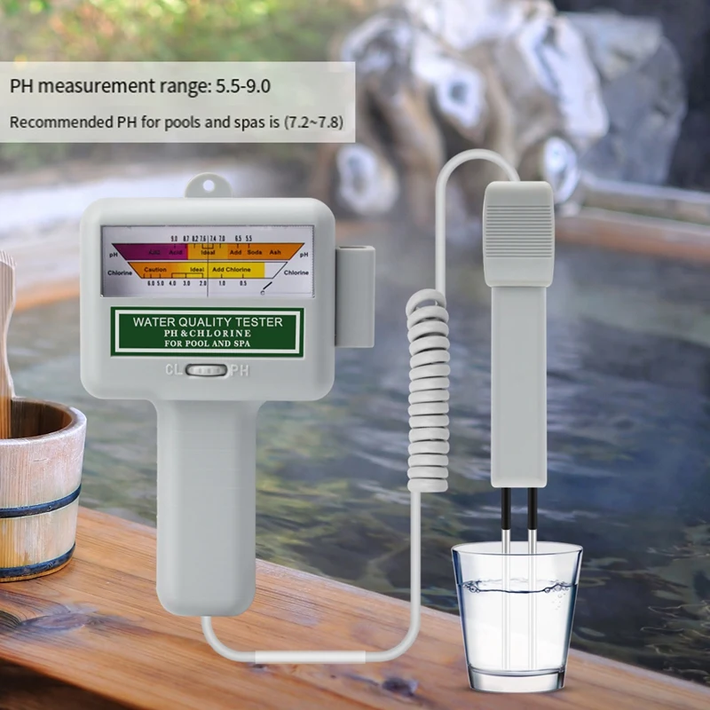 Waterkwaliteitstester PC-102 CL2 Chloor PH-tester Draagbare digitale monitor Analyse Chlooranalysator Meetinstrument Duurzaam A