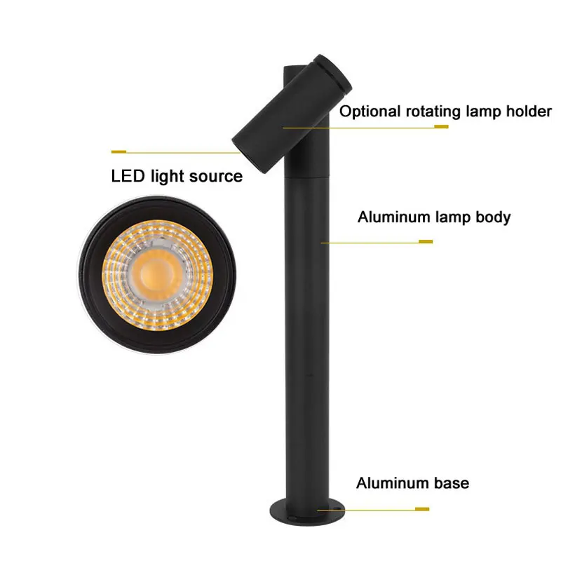 Led Outdoor Minimalist And Personalized All Aluminum Garden Light, Lawn, Waterproof Landscape Courtyard Light