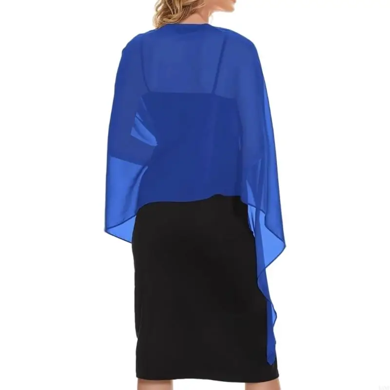 Y3NE Blue Shawl Polyester Thin Scarf Shawl Adjustable Cover Ups Lightweight Soft Cover Up For Women
