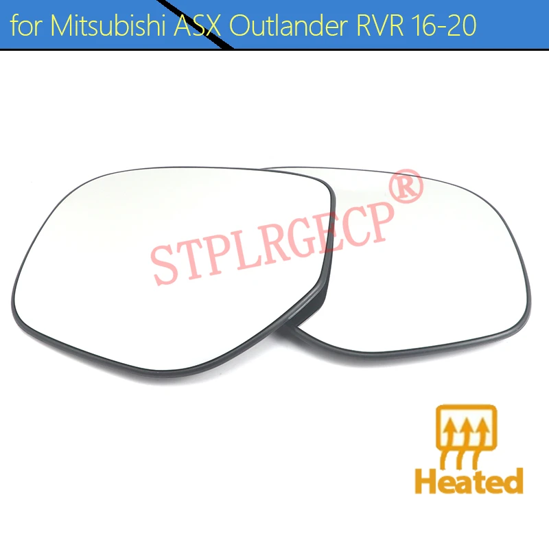 Driver Rearview Side Mirror Lens Door Wing Mirrors Glass with Heating Parts for Mitsubishi ASX Outlander RVR 16-20