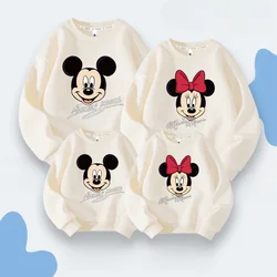 Parent child casual round neck top long sleeved trendy clothing Mickey Minnie Spring and Autumn Sweater Long Loose casual coat